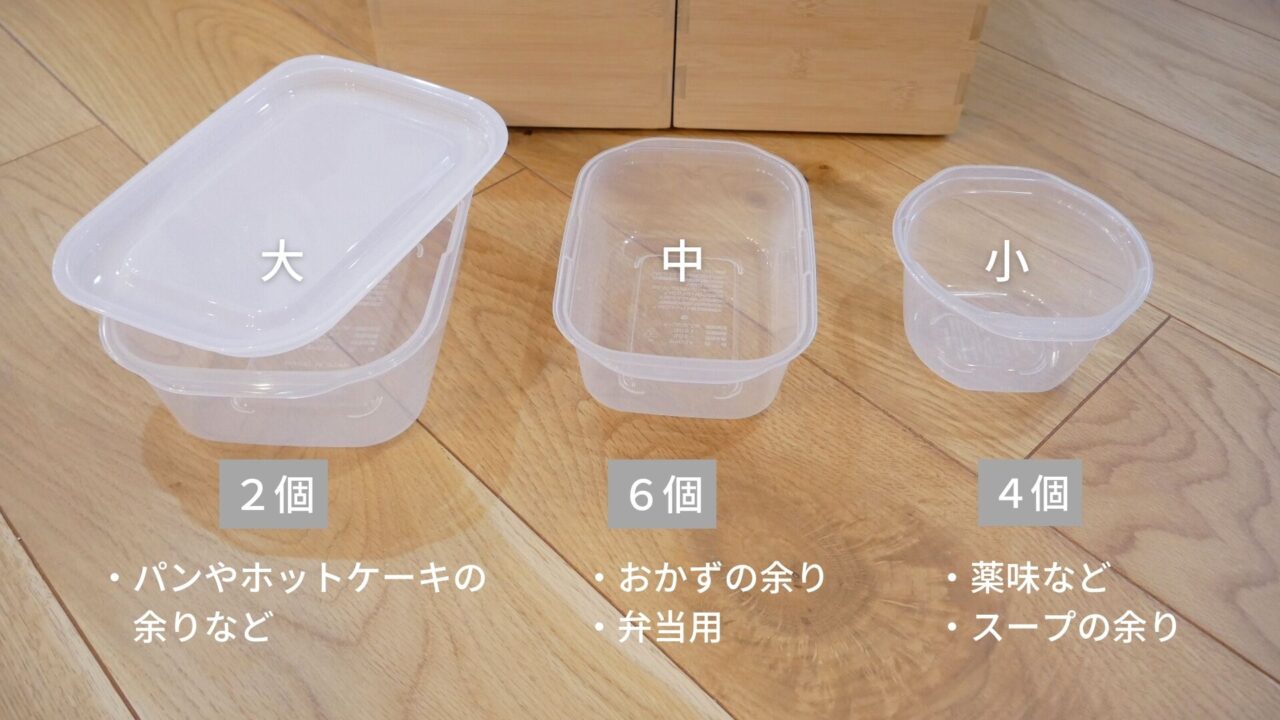 わが家のタッパーの持っている数
