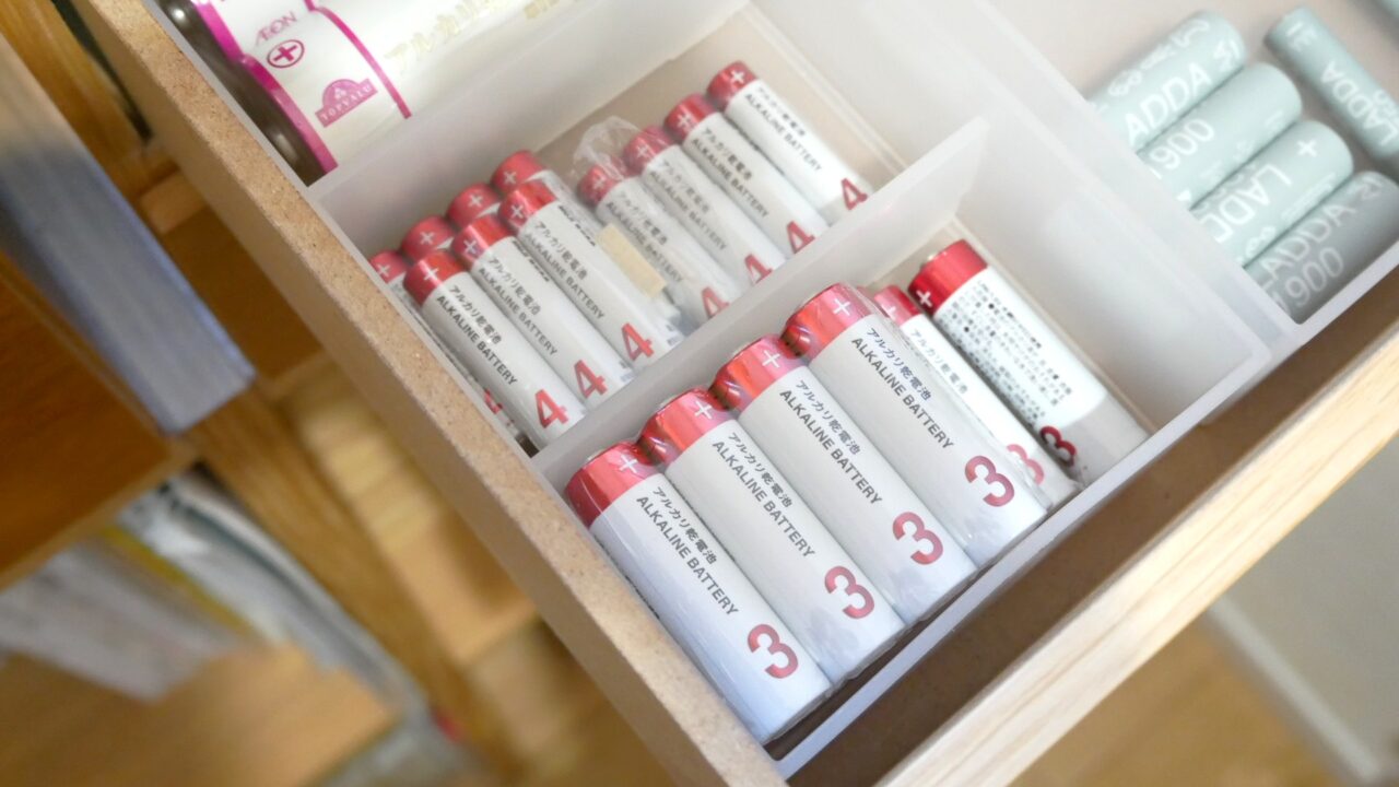 無印良品の使い捨て電池は、サイズが分かりやすくておすすめ